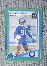2025 Panini Donruss - Rated Rookie JT Tuimoloau #398 Press Proof Green (RC)
