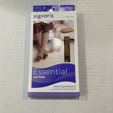 SIGVARIS ESSENTIAL 232CSO66 Cotton COMPRESSION SOCKS 20-30mmHg KNEE HIGH BEIGE