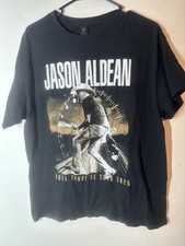 Jason Aldean Full Throttle Tour 2025 Short Sleeve Concert T-Shirt  Size Large
