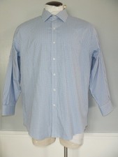 EUC Men's BROOKS BROTHERS REG. FIT NON-IRON Sz 17-32/33 Blue Check LS BF Shirt