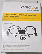 2 Port USB VGA Cable KVM Switch - USB Powered with Remote Switch SV211USB