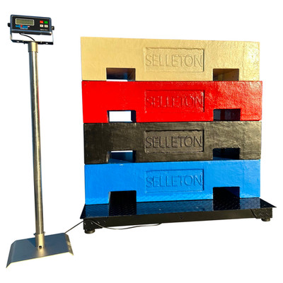 SellEton SL-700-4x4 (48'' x 48'') Industrial Floor Scale l Warehouse Pallet