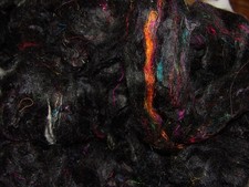 720g  Sari Silk Firecracker Multi Colour Recycled Silk To Felt Spin clearance