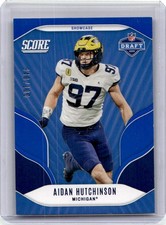 2022 SCORE NFL DRAFT SHOWCASE AIDAN HUTCHINSON RC 040/100 MICHIGAN WOLVERINES