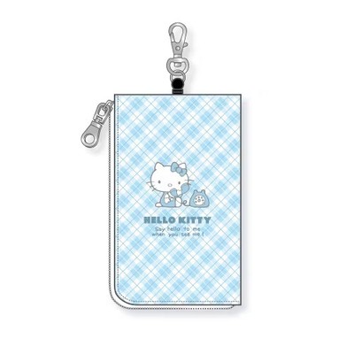 BLKT-012 Sanrio Characters Key & Pass Pouch Blue Hello Kitty Phone Check