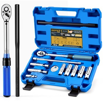 12pc Magnetic Spark Plug Socket Set with Installation Tube, 3/8'' Click blue 