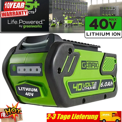 NEW 6Ah Akku 40V für Greenworks 29717 29727 29472 29662 G-MAX Li-Ion Batterie