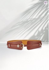 2-In-1 Faux Leather Waist Belt