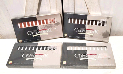 Cretacolor Pastel Compressed Artist Chalk Hard 4 Pack (48)  NEW