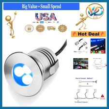 LED Underwater Pool Light 3W 12V-24V Stainless Steel Blue for Pools