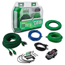DS18 AKIT8.GR 8-GA Amplifier Installation Wiring Kit - Amp Kit - Green