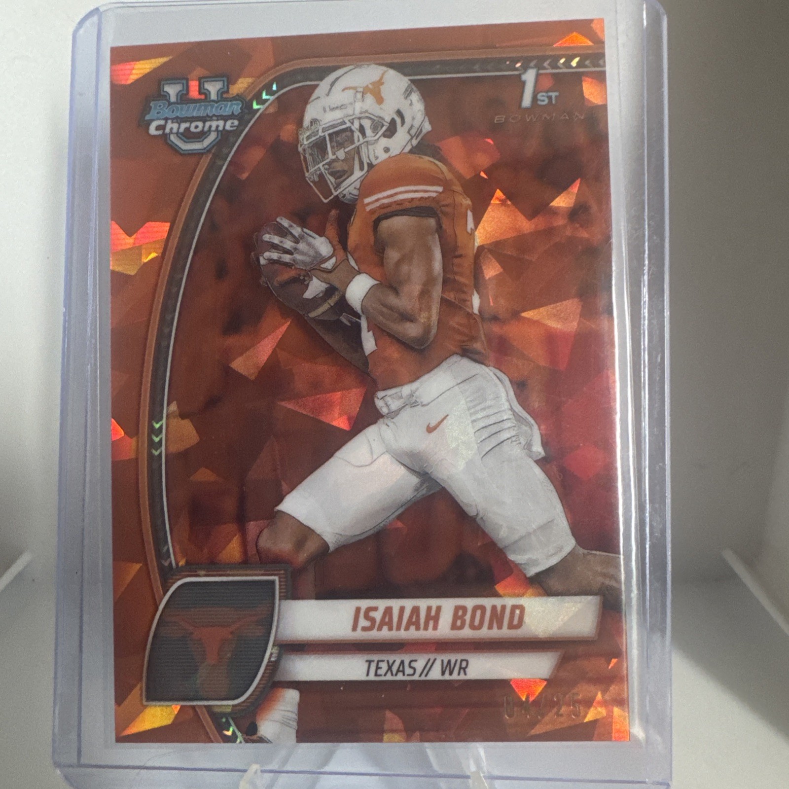 2024 Bowman University Chrome Sapphire Edition - Isaiah Bond #60 Orange /25 (RC)