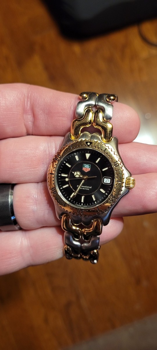 Tag Heuer WG1225.BB0438 Midsize SEL Quartz Watch Black Gold Silver 