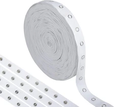 15 Yard Soft Cloth Sewing Snap Trim - Snap Button Tape Press Stud Fastener for D