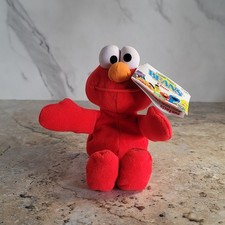 VINTAGE TYCO SESAME STREET BEANS ELMO BEAN BAG PLUSH CIRCA 1997 W/ORIGINAL TAG