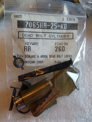 1 Pc.  Kaba Ilco Dead Bolt Cylinder 7065AA-25-KD Fits Schlage/Arrow 5pin. NOS