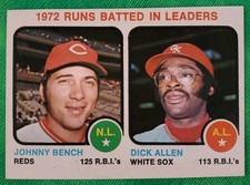 1973 Topps - League Leaders Johnny Bench, Dick Allen #62