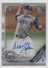 2019 Bowman Draft Chrome Pick Refractor 204/499 Seth Johnson #CDA-SJ Auto 0j5i