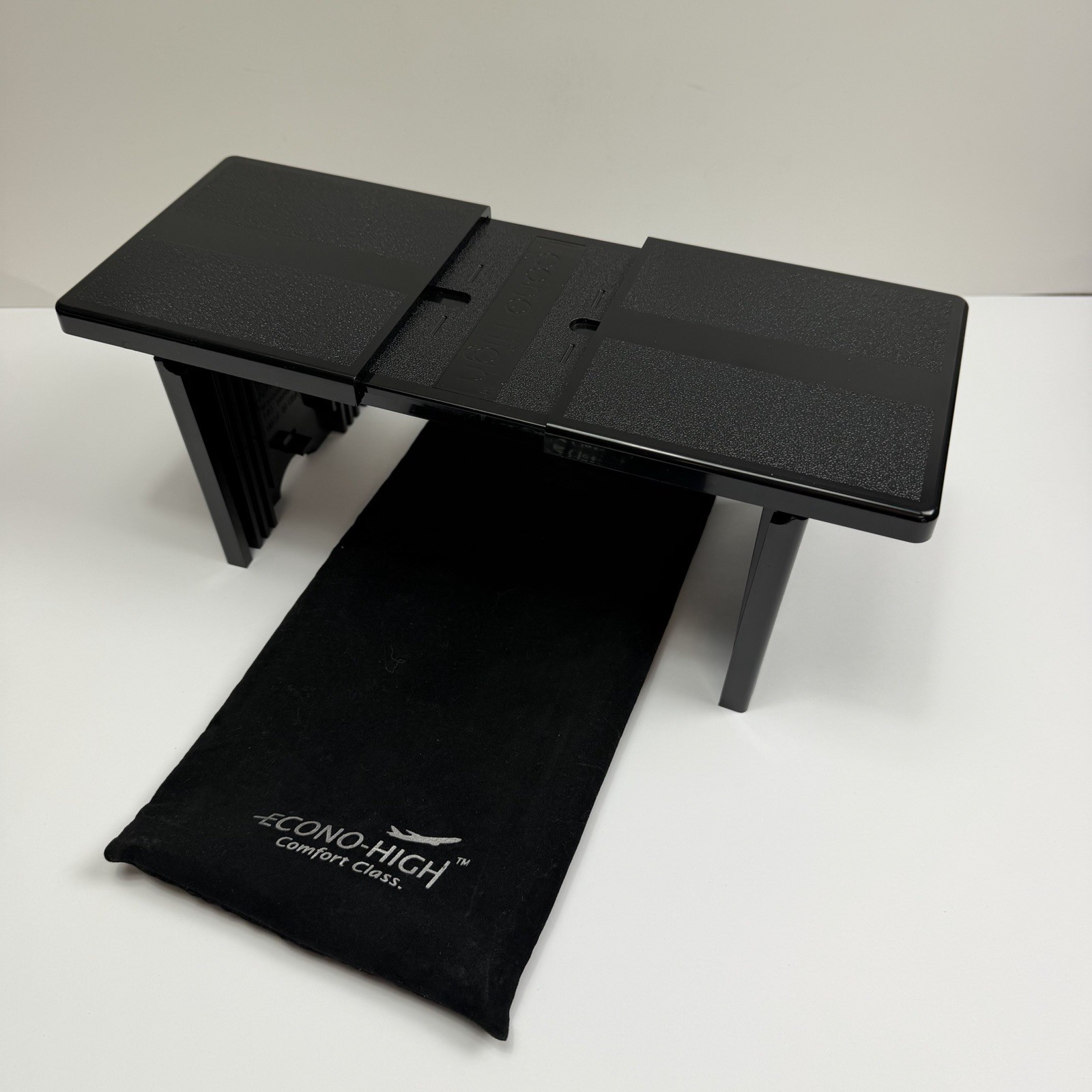 Econo High Portable Travel Airplane Footrest USA Econohigh Black Econo-High