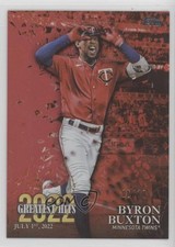 2023 Topps Series 1 2022's Greatest Hits Red 6/10 Byron Buxton #22GH-5 7xr