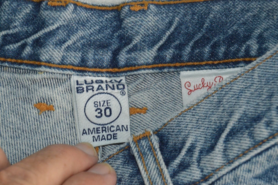 Vintage Lucky Brand Jeans Mens 30x30 Blue 81 Relaxed Fit Denim Made In USA - Image 4 of 4