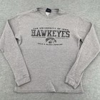 Iowa Hawkeyes Thermal Waffle Knit Shirt Adult Medium Gray Long Sleeve Tee Men — photo 1