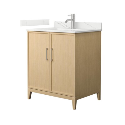 Wyndham Collection WCH717130S-QTZ-UNSMXX Elan 30'' - White Oak / Giotto Quartz