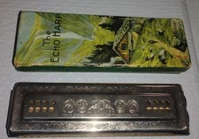 VINTAGE M. Hohner THE ECHO HARP Harmonica with Original Box Germany BF 1930s