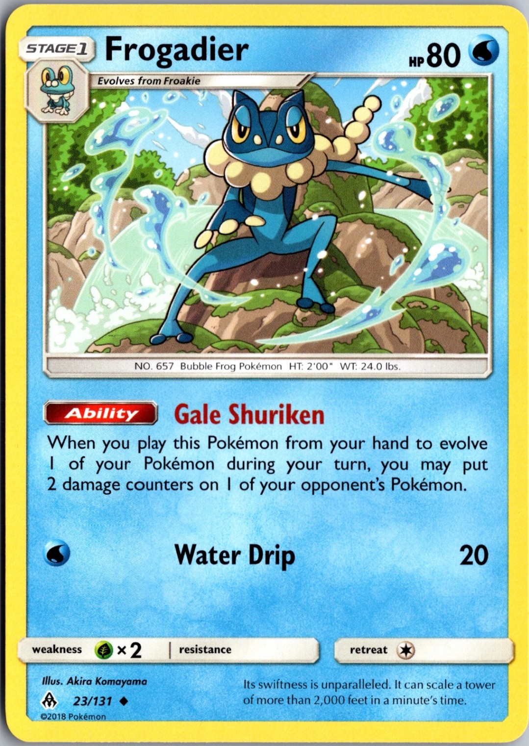 Frogadier 23/131 Uncommon Forbidden Light Lightly Played Pokemon Card Starter