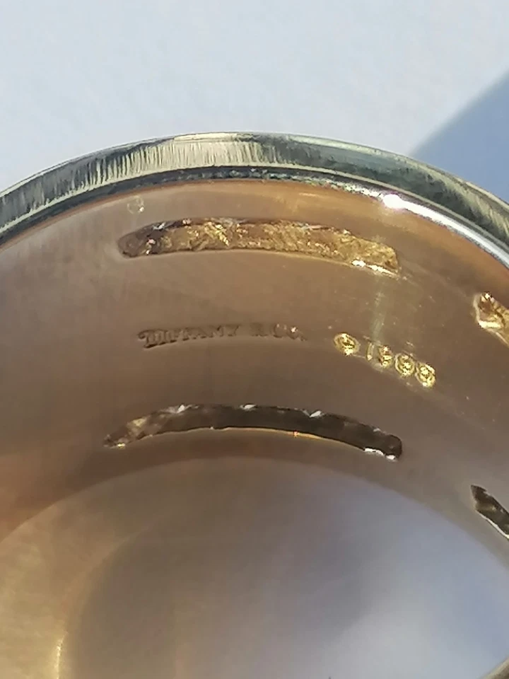 Tiffany Ring Atlas Gold 12mm 30 Diamanten ca 0,9 Karat Größe 55 17,5 mm (ca.)17 - Bild 4 von 4