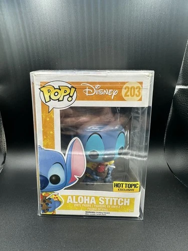 Funk Pop Disney Aloha Stitch Exclusive #203 Hot Topic Exclusive with protector