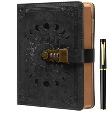 Lock Diary for Women & Men with Pen, A5 240 Pages Journal with lock, Vintage ...