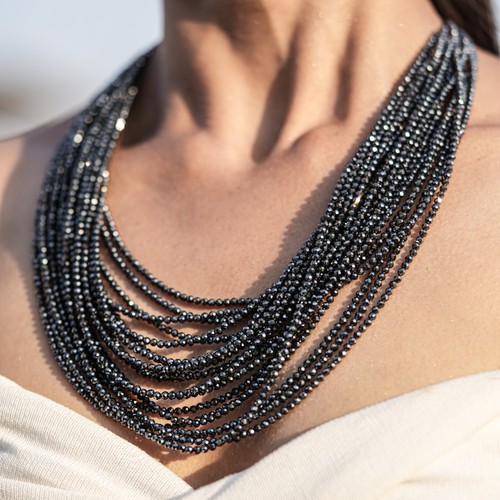 Black Moissanite Beads, 26 CT Black Beads, Black Faceted Diamonds Beads Lock - Picture 6 of 17