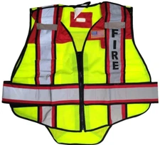 6 Point Breakaway Fire Traffic Reflective Safety Vest Red Size Small Hi-Vis