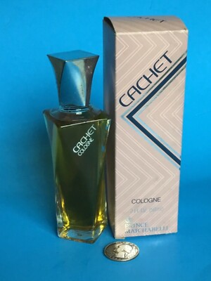 RARE PRINCE MATCHABELLI CACHET COLOGNE 2 FL.OZ. GLASS BOTTLE SPLASH BOX NEW NOS