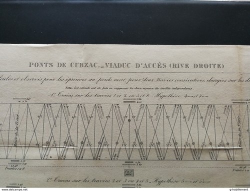 ANNALES PONTS et CHAUSSEES (Dep 24) pont de cubzac viaduc accès (rive droite) - Imagen 3 de 5
