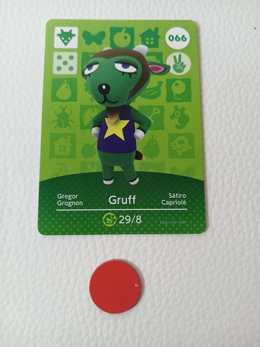 Original Amiibo Karte Gruff Gregor Nr. 066 EU | Animal Crossing Ziege