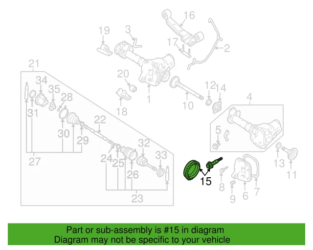 Crown Wheel Pinion Rear Axle Differential 8x37 38100-F5680 for Nissan Navara D22 - Image 4 of 4