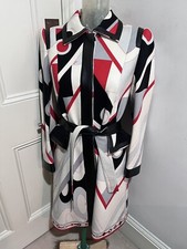Emilio Pucci Wool Coat With Leather Sz It 40 Uk 8