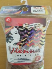 NEW Vienna Collection Yaki Straight 8" Human Hair Extensions light auburn