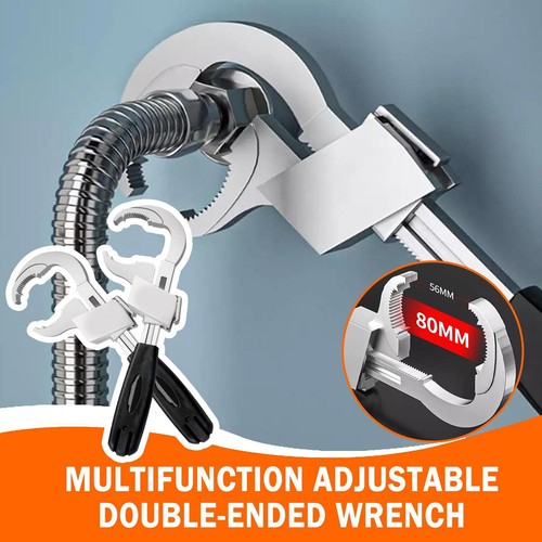 Multifunction Adjustable Double-ended Wrench Water Bathroom PIPE Tool With Box - Picture 3 of 12