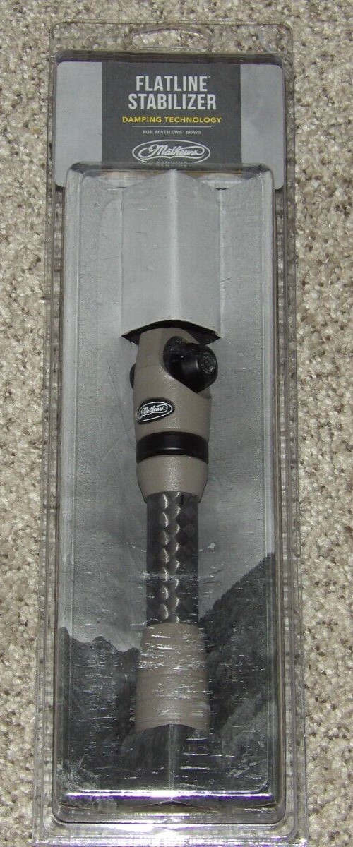 NEW Mathews Flatline Bow Stabilizer- 6" Flat Line - Granite Finish
