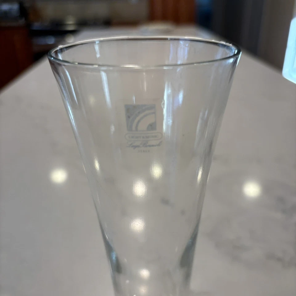 Luigi Bormioli Set of 4 Light and Music 12 Oz Pilsner Glasses Made in Italy - Image 3 of 4