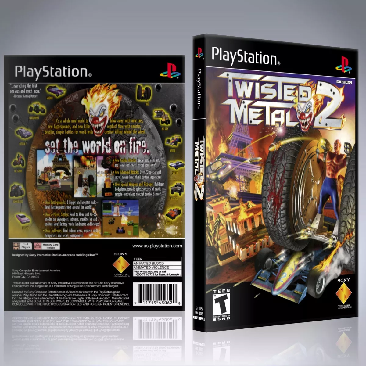 PS1 Case - NO GAME - Twisted Metal 2