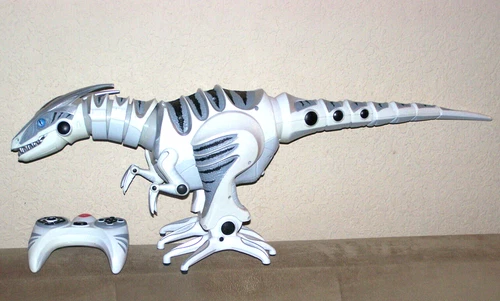 WowWee 2005 XL White Roboraptor Remote Control 32" Dinosaur Kids Toy 
