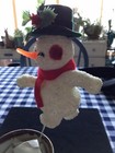 2 Vintage Blowmold Flower Picks. Santa And Snowman — photo 2