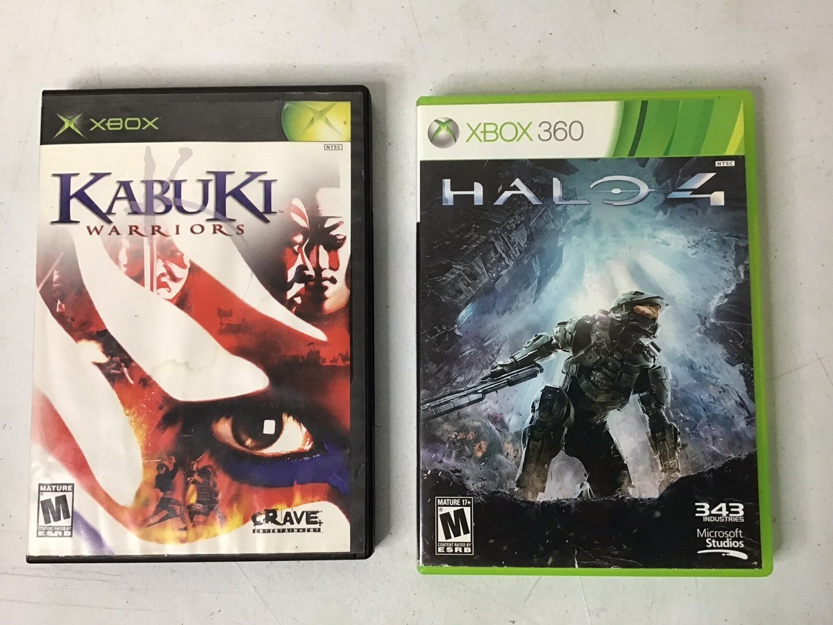 XBOX Games Rated M Lot of 2 - Kabuki Warriors &amp; Halo 4 (Disc 2 