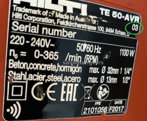 Leistungselektronik HILTI TE50 AVR (03) TE500 AVR 03 Dritte Gen 2147813 - Bild 3 von 7