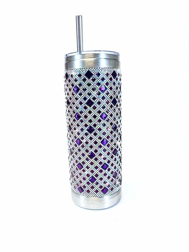 Jacqueline Kent Rhinestone 20oz Bling Tumbler with Clear Lid, Straw and Gift Bag - 第 4/14 張圖片