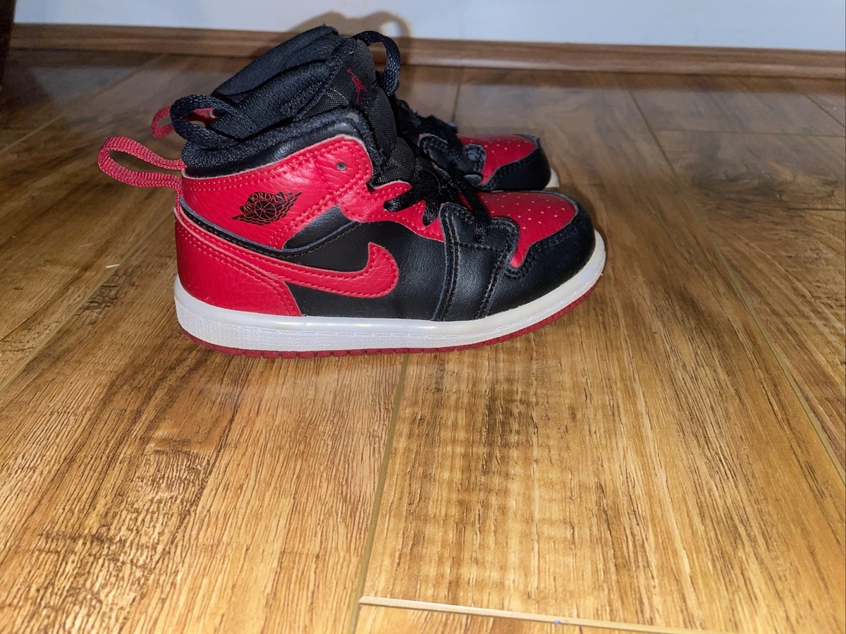 Jordan 1 Banned size 8c | (Air Jordan) black/gym red/white | eBay